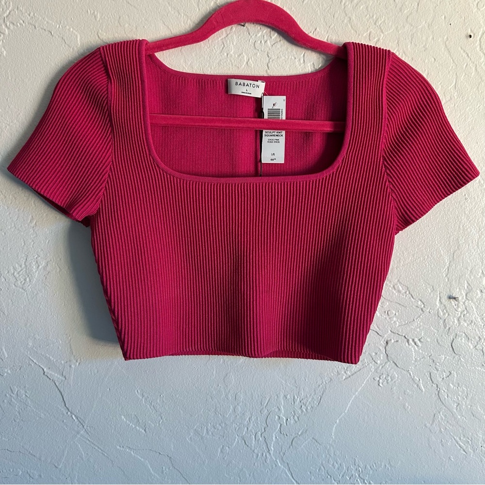Babaton Sculpt Knit Square Neck Top